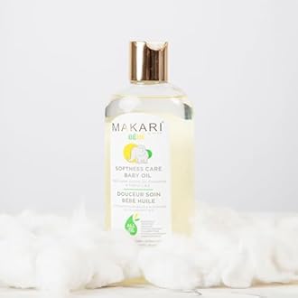 Makari Softness Care Baby Oil with Sweet Almond, Chamomile & Vitamins C & E | Hypoallergenic & Paraben-Free | Ideal for All Skin Types | Gentle Formula for Sensitive Newborn Skin
