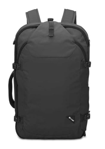 Pacsafe Venturesafe EXP45 Anti-Diebstahl Rucksack, Reiserucksack, Trekking Rucksack, Wanderrucksack mit Sicherheitstechnologie, 45 Liter, Schwarz/Black