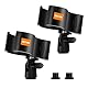 Mikrofonclip Verbesserter Mikrofon Halterung Verstellbarer Mikrofonhalter mit 5/8 Zoll auf 3/8 Zoll Schraubenadapter Mic mit Außendurchmessern Zwischen 32 mm und 60 mm（2 pack） (2)