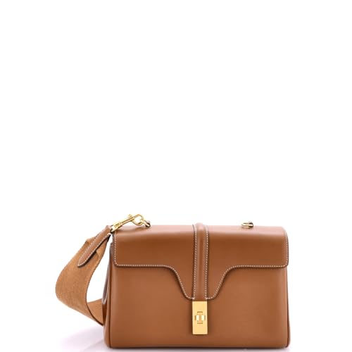 Pre-Loved Soft 16 Bag Grainy Calfskin Teen, Brown