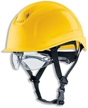 UVEX S-KR-IES - Casco para Andamios (con Gafas integradas), Color Amarillo