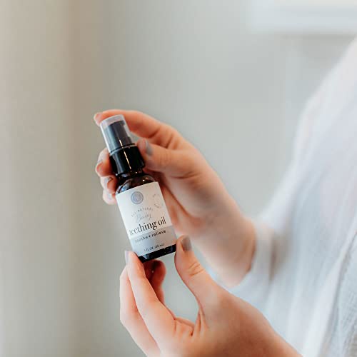 rowe casa organics baby teething oil natural baby teething relief with chamomile and copaiba naturally relieving and soothing to help ease discomfort 1 fl oz