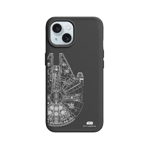 Coque iPhone 15 MagSafe RhinoShield Star Wars Faucon Millenium noire