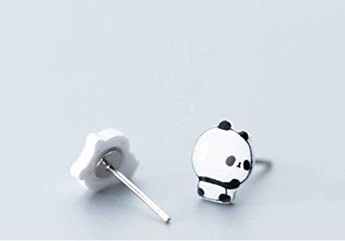 Boucles d'oreilles panda asymétriques légères contre les bijoux ternes