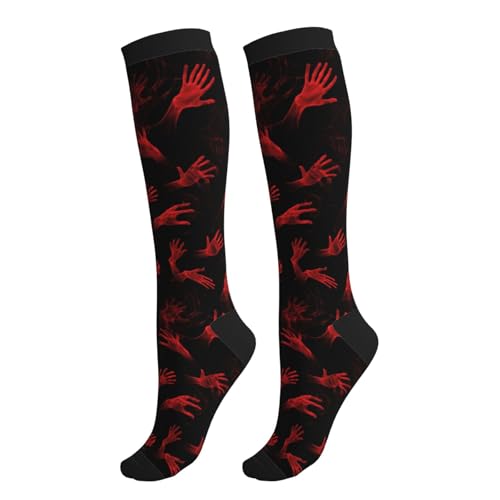 thmnj Halloween Compression Socks Knee High Support Socks Women Circulation Stockings for Athletic Running Cycling Flying