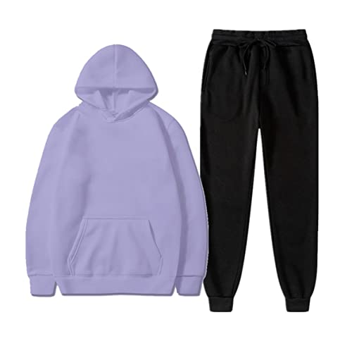 Survêtement à capuche homme grande taille XXXL violet confortable