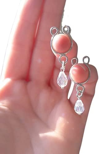 Handmade Nipplerings Non Piercing Nipple Rings with glass crystals Faux piercing Body jewelry Two Nipple Piercings