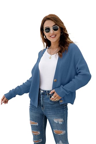 Image of TASAMO Womens Cardigan Sweaters 2026 Fall Cropped Lightweight Sweater