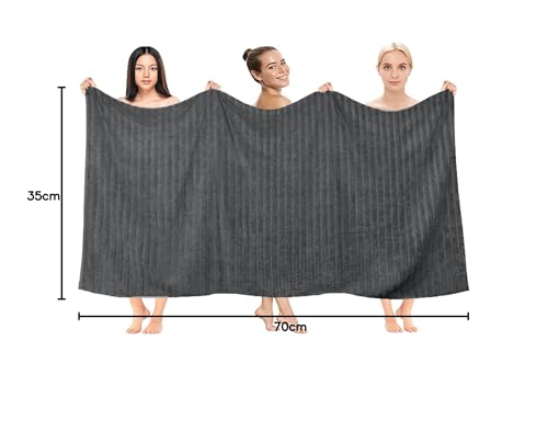 Dan River Bath Sheets Set Of 2 – 550 Gsm Ultra Super Soft & Highly Absorbent Sheets With Speed Breaker Design – 100% Cotton Large Bath Towels For Bathroom thumb #7