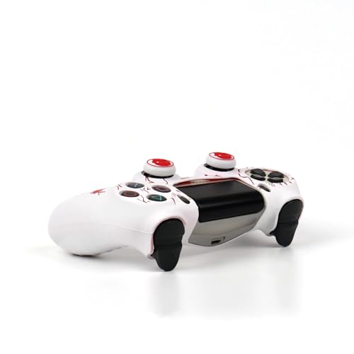 Image of RALAN Horned Skull Head Design Controller Skin Cover with 2 Thumb Grips Compatible with PS4 /Playstation 4 Slim /Pro Controller