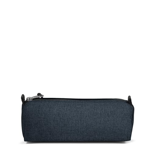 Image of EASTPAK Benchmark Pencil Case - Durable Organizer, Triple Denim | Lightweight & Zippered Stationary Storage Bag for Pens /Accessories