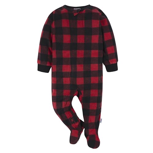Image of Gerber Baby Boys & Girls 3-Pack Fleece Footed Pajamas