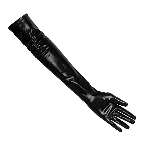 Boland 03162 - Handschuhe Opera Kinky, 1 Paar, schwarze Armstulpen, Leder-Look, Reißverschluss, Kostüm, Karneval… – Bild 4