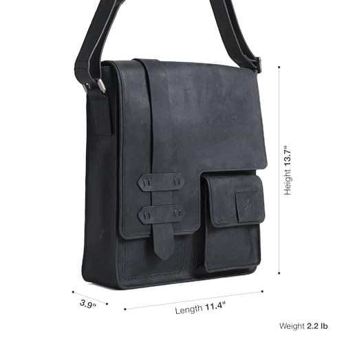 VELEZ Top Grain Leather Messenger Bag For Men and Women | 11” Tablet | Small Crossbody Bags | Vintage Shoulder Bags4