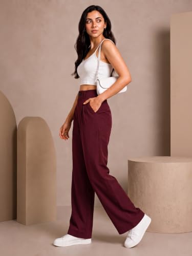 Image of Womens NS Lycra Korean High Waist Straight Pants