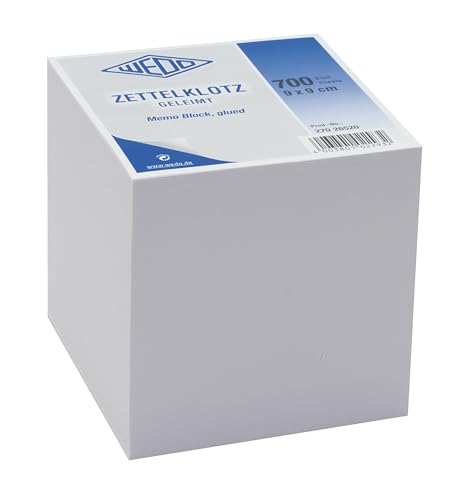 Werner Dorsh Waytex Bloc memo encollé de 700 feuilles 9 x 9 cm Couleurs Assortis
