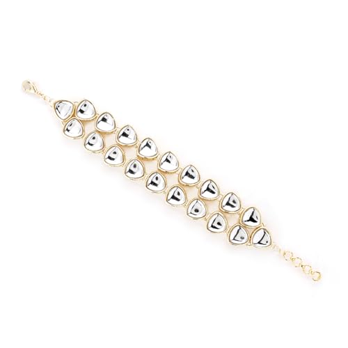 Rubans Women Brass Kundan Gold-Plated Bangle-Style Bracelet (B0D6KMBGVQ) Amazon Price History, Amazon Price Tracker