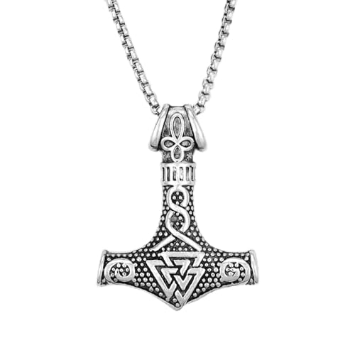 Collar de cruz y amuleto vikingo para lucir en festivales de moda