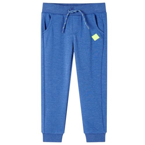 vidaXL Pantalones de Chándal Infantiles Ropa de Niños con Bolsillos Azul Mélange 116