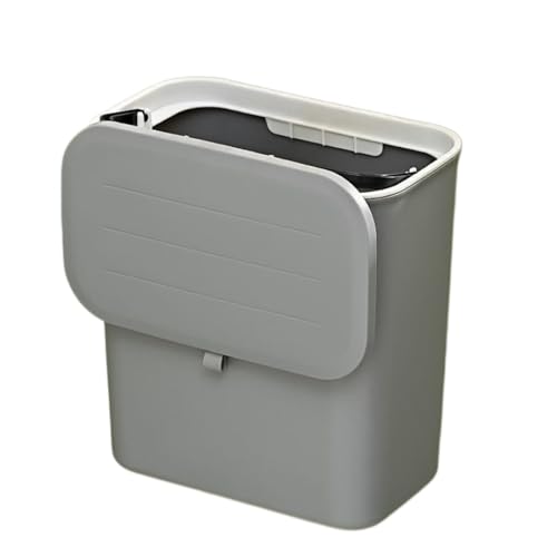 Poubelle de salle de bain murale plastique avec couvercle amovible