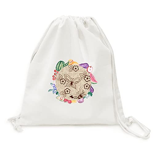 Sac en tissu pliable marron pour transporter fruits et légumes