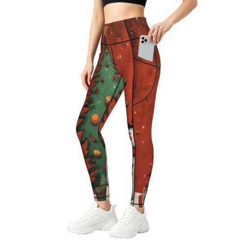 Pantalones de yoga opacos con bolsillos que evitan transparencias en fitness