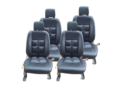 Image of AUTOXYGEN Car PU Leather Luxury seat Cover Front & Rear Accessories for Swift Dzire Till 2016 (Black with Puffy, 1001)