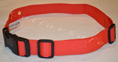 Collarsafe 1" Wide Basic Replacement Collar For 2-Hole Receiver Modules 1-3/16" Apart (Fits Petsafe Pif-275 Pbc-102 Microlite Containment Invisible Wireless Underground Fence Training Bark System) #TOP1