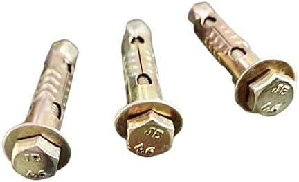 JB 8mm Fastener, Bolt Screws, Rust Proof, Unbeatable Hold, Easy Installation | Best for Concrete Wall, Wood (20 Pieces, Golden)
