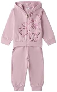 IDO Traje de primavera para niña, 6 años, 116 cm, color rosa con osito, Rosa, 6 años