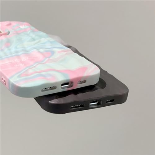 Étui iPhone 13 Pro antichoc avec motif sables mouvants 3D plissé coque souple - 6