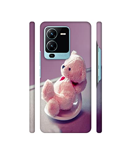 Image of Cute Teddy Bear Design 3D Printed Hard Back Case Cover for Vivo V25 Pro 5G