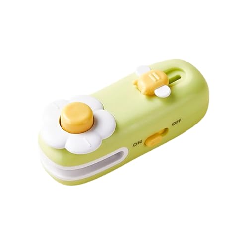 PakaLife 2025 New Mini Bag Sealer and Cutter, 2-in-1 Heat Sealer for Chip Bags, Portable Vacuum Bag Sealer Heat Seal, Compact Mini Heat Sealer Machine for Snacks, Plastic Bag Resealer (Green)