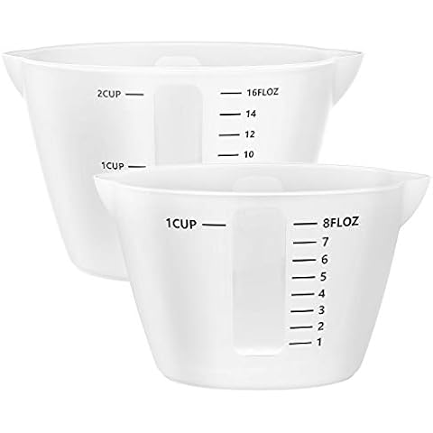 Gartful 500ml & 250ml Large Silicone Measuring Cups, Resin Mixing Cups for Epoxy, Jewelry Casting Molds, Acrylic Paint Pouring, Cup Making, Nonstick Reusable Craft Measuring Cups, 16oz & 8oz, Set of 2 Cover