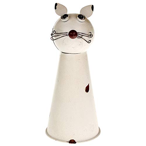 MACOSA SA79702 Tabouret de clôture en métal Blanc 24 cm