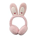 Terrassen Gasheizer Winter-Ohrenschützer für Frauen Faltbare Ohrenschützer Nette Ohren bedecken Outdoor-Ohrenwärmer Heizpilze Pellets (A, One Size)