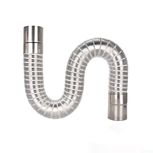 HpLive Tubo de escape de 7 cm de diámetro y 8 cm de diámetro para calefacción de agua de gas de aluminio y acero inoxidable, manguera flexible extensible, resistente al calor hasta 200 °C (Φ7 cm)