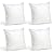 Foamily Set of 4-18 x 18 Premium Hypoallergenic Stuffer Pillow Inserts Sham Square Form Polyester, 18" L X 18" W, Standard/White