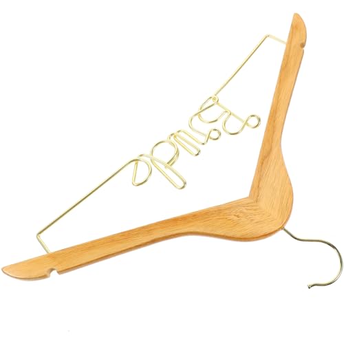 Happyyami Skid Wedding Clothes Hanger for Bride Groom Formal Dress Hanger with Non Slip Side Slots for Wedding Garment Preservation