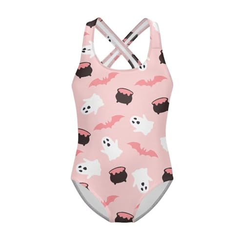 Image of Kid One Piece Swimsuit with Cross Back Girls Summer Sleeveles Swimwear for 5-14 Years