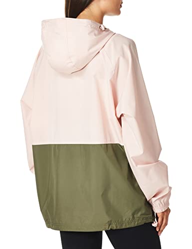 Charles River Apparel Unisex Adult Pack-N-Go Wind & Water-Resistant Pullover (Reg/Ext Sizes) Rain Jacket, Rose Gold/Olive, Medium Us #TOP2