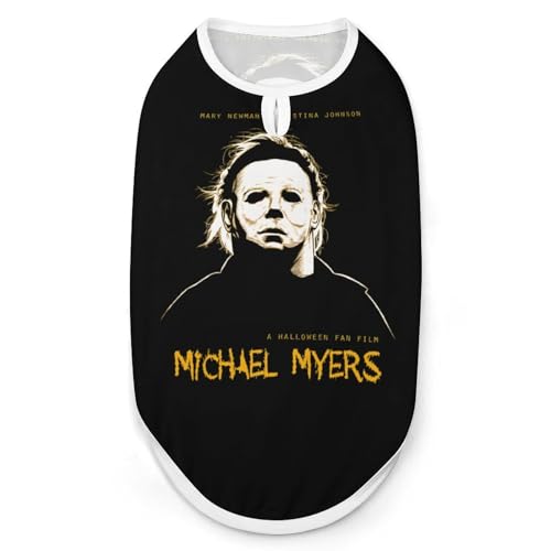 ペット服 ドッグウエア マイケル・マイヤーズ Halloween 犬服 猫服 タンクトップ 春夏 ベスト パジャマ ペットウェア 犬用日焼き防ぐ 通気性 かわいい ファッション ドッグウェア 暖かい 着脱簡単 脱毛保護 お出かけ お散歩 小中型犬服 ペット