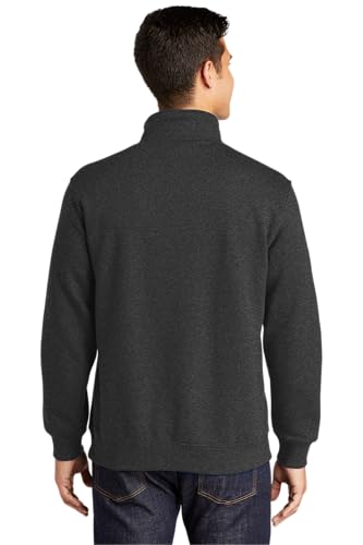SPORT-TEK Unisex Quarter Zip Sweatshirt Graphite Heather