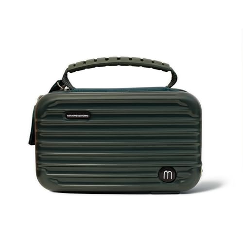 MAUDE Luggage Mini - Versatile Travel Case, Carry On Luggage Organizer, or Durable Toiletry + Makeup Bag - Discreet Storage for Intimate Devices + Sexual Wellness Products - Green Hard Shell Exterior