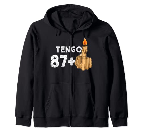 87+1 Dedo Medio Vela De Cumpleaños Para El 88º Cumpleaños Sudadera con Capucha