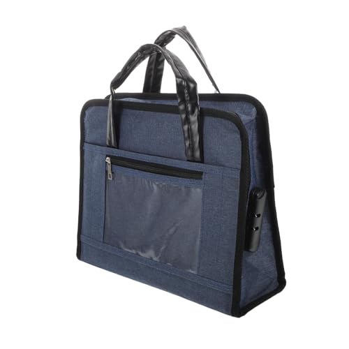 Homoyoyo Laptop Briefcase: Oxford Cloth Document Bag With Lock Business File Organizer With Handle Travel Document Holder For Meetings And Office Use
