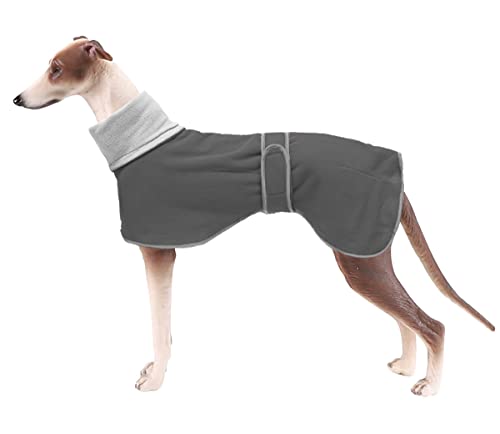 Geyecete Greyhound Cosy Fleece Jumper, Dog Winter Coat with Warm Fleece Lining, Outdoor Dog Apparel...