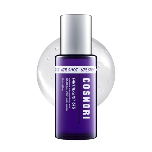 COSNORI Panthe-Shot 675 – Panthenol ampoule with 675,000 high purity spicules – Powerful skin care solution – Intensive facial first essence (50ml / 1.69 fl. oz.)