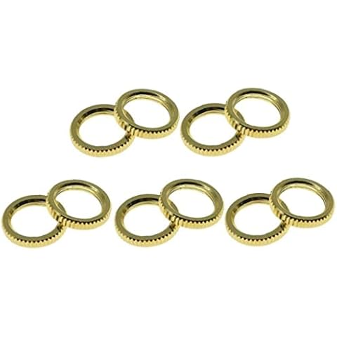 Pack of 10 American Thread 15/32" Fine Knurled Guitar Toggle Switch Nut Cover