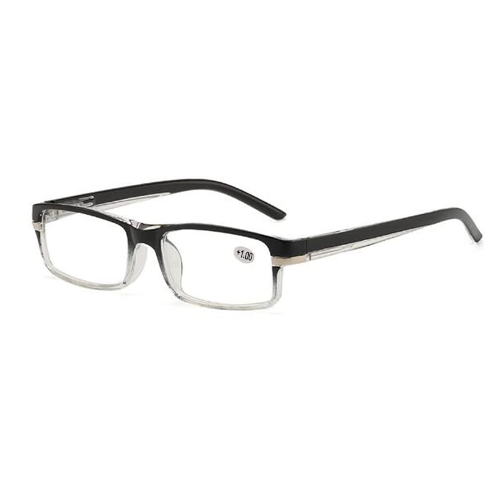 Fashion Spring Leg Transparent Presbyopia Glasses for Men and Women Middle-aged Elderly People Ultra Light High-definition Square Frame